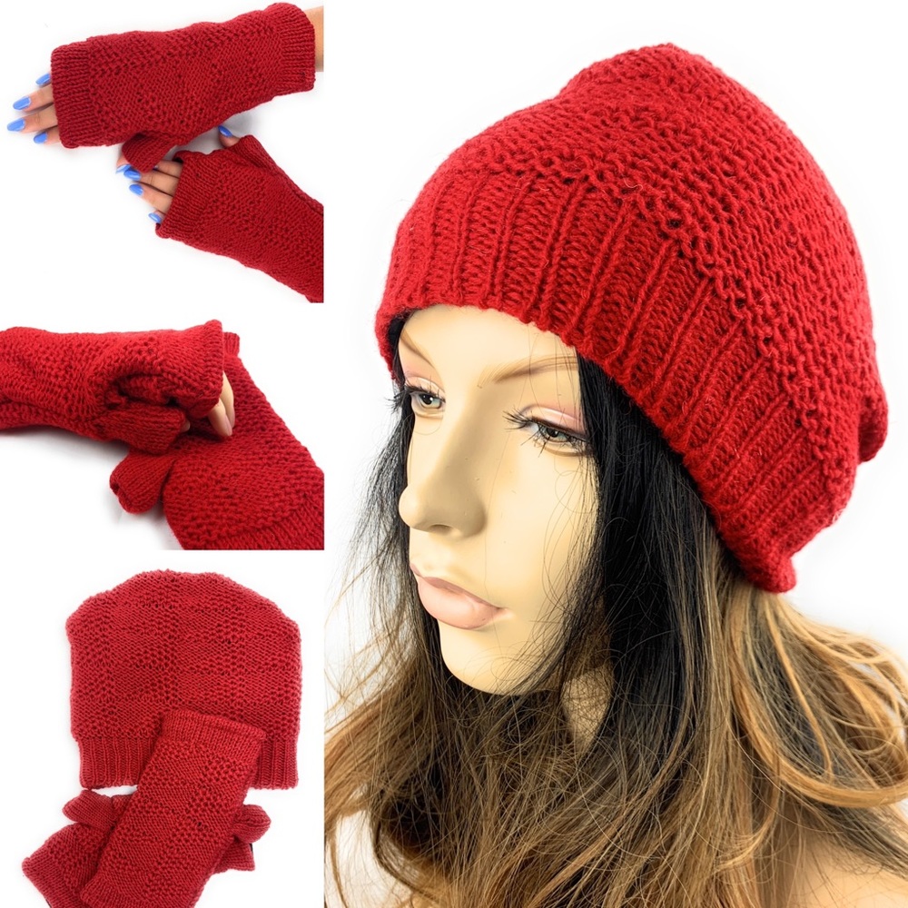 Beanie and gloves set